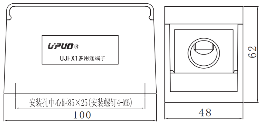 接線端子 - UJFX1-120/2×95 - 141027