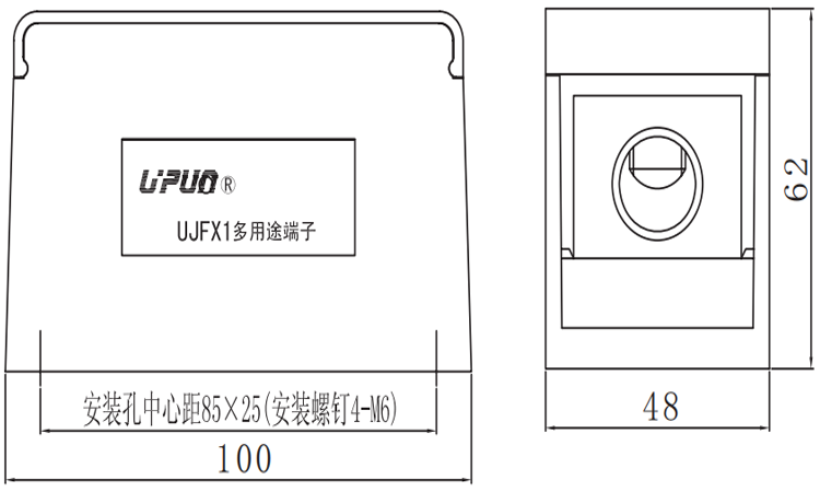 接線端子 - UJFX1-2×70/8×16 - 141072