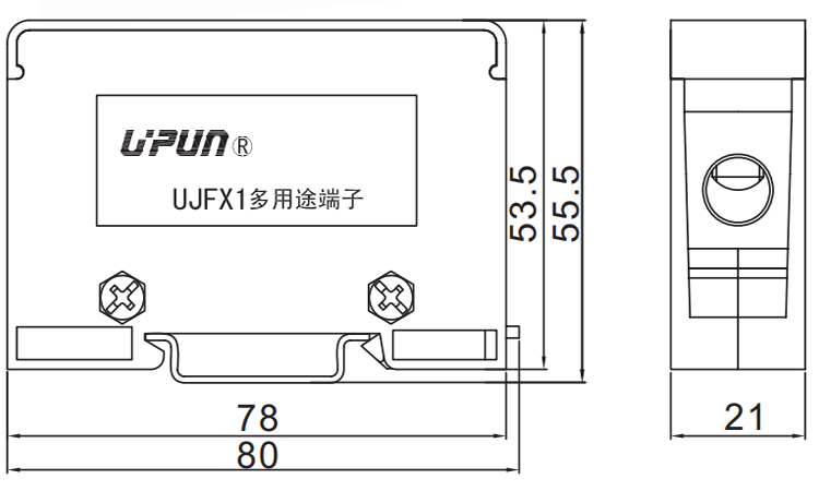 接線(xiàn)端子 - UJFX1-10/10+2.5-141063